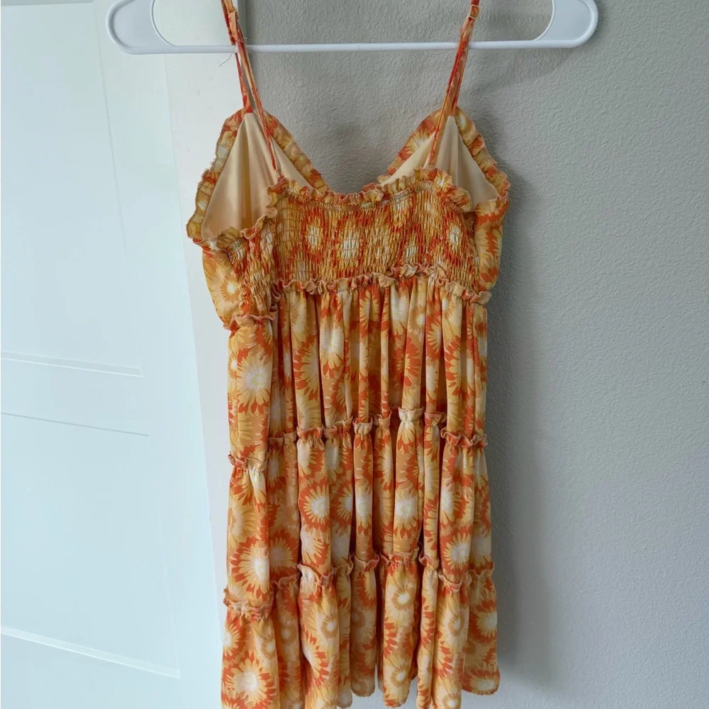 bailey blue Yellow and Orange Floral Sundress size medium - Picture 4 of 6